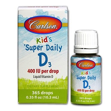 Carlson Labs 卡尔森儿童维生素D3滴剂，10.6ml，原价$37.86，现仅售 $8.39