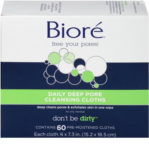 Biore Daily Deep Pore Cleansing Cloth, 60 Count, only $4.83, free shipping after clipping the coupon and use 
