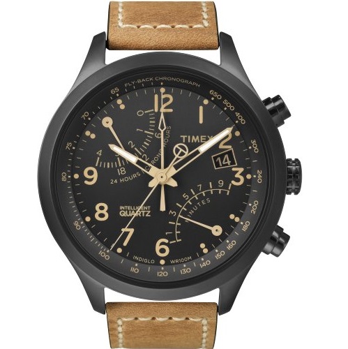 Timex Men's T2N700 Intelligent Quartz SL Series Fly-Back Chronograph Brown Leather Strap Watch, only $48.39, free shipping after using coupon code 
