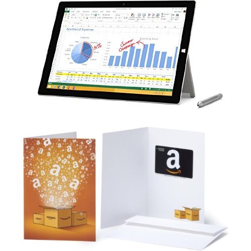 Amazon促銷：購買Microsoft 微軟 Surface Pro 3 平板電腦，全系贈送$100禮品卡