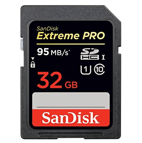 史低价！SanDisk闪迪Extreme Pro极速至尊系列32GB SD卡，读写速度高达95MB/s，原价$199.99，现仅售$44.65，免运费