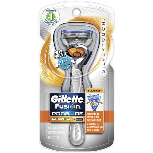 Gillette吉列Fusion Proglide 锋隐超顺Silvertouch男士电动剃须刀。带1个补充剃刀刀片，原价$14.29，现点击coupon后仅售$7.59。可直邮中国