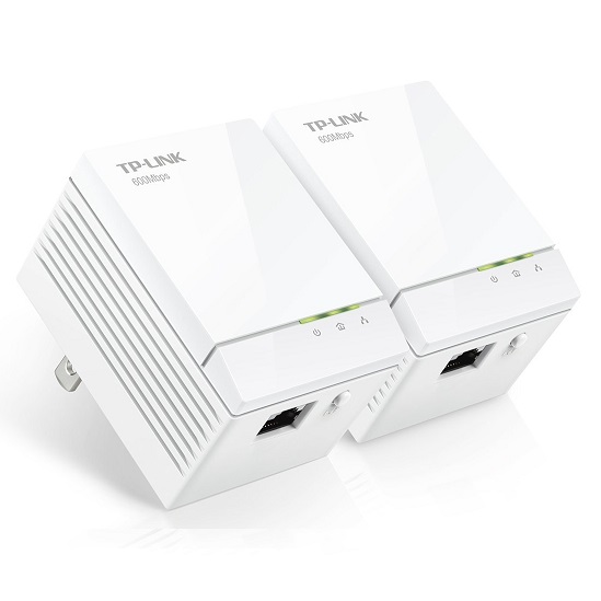 史低价！TP-LINK TL-PA6010KIT电力线网络适配器套装，传输速度可高达600Mbps，千兆以太网接口，原价$94.99，现点击coupon后仅售$62.72，免运费