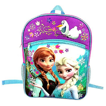 女孩都愛！Disney迪士尼冰雪奇緣Anna和Elsa公主書包，只要$13.95