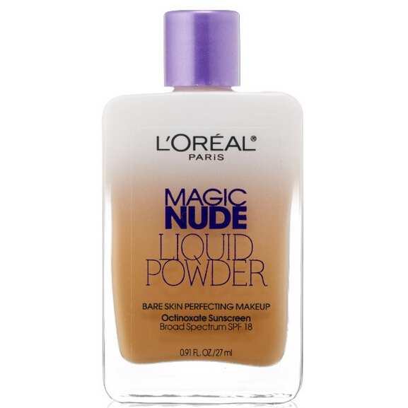Amazon-Only $7.10 L'Oreal Paris Magic Nude Liquid Powder Bare Skin Perfecting Makeup SPF 18, Buff Beige, 0.91 Ounces