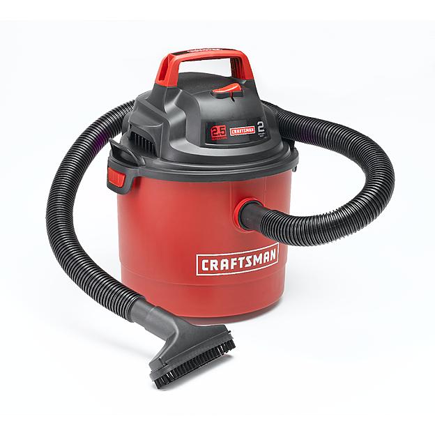 Craftsman 2.5加仑 2马力 便携式干湿两用吸尘器，原价$49.99，现仅售$21.34。免费Sears实体店取货！