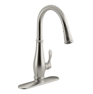 Kohler K-780-VS Cruette Pull-Down Kitchen Faucet, Vibrant Stainless Steel  $123.02 (63%off)
