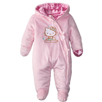 Hello Kitty Baby-Girls 女宝保暖连帽连体服（ 0-9个月 ） 原价$60.00  现特价只要$24.99(58%off) 包邮
