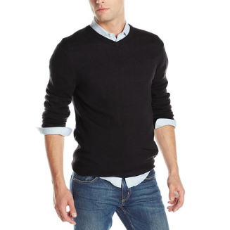 Haggar Men's Modified Cable-Center Front-Panel V-Neck Sweater  $15.00