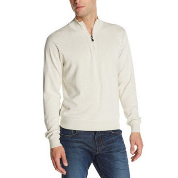 Perry Ellis Men's Long-Sleeve Solid Quarter-Zip Sweater  $39.99(33%off)