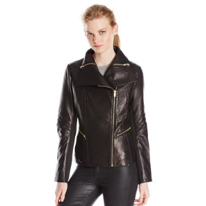 Via Spiga Women's Asymmetrical Leather Moto Jacket  $238.4