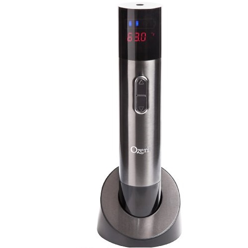 Ozeri Maestro Electric Wine Opener in Stainless-Steel, with Infrared Wine Thermometer and Digital LCD, only $30.43