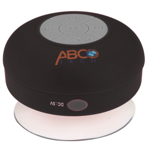 Abco Tech Water Resistant Wireless Bluetooth Shower Speaker with Suction Cup and Hands-Free Speakerphone, Black  $16.99(58%off)