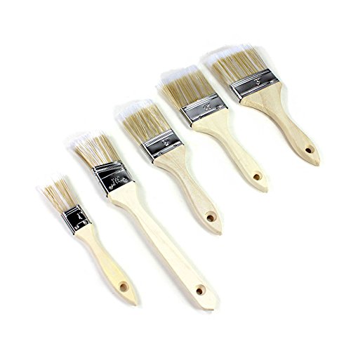 Capri Tools 00308 Brush Paint Stain Varnish Set with Wood Handles, 5-Piece, only $5.99