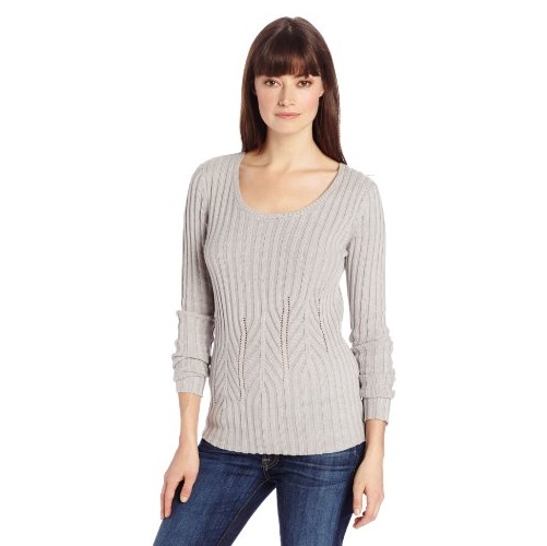 Calvin Klein Jeans Women's Pointelle Rib Mix Sweater, only $23.85 