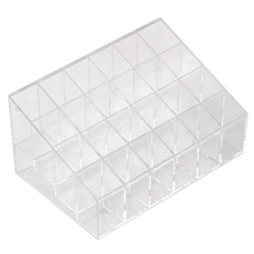 Amazon-Only $3.75 Clear Acrylic Trapezoid 24 Lattices Lipsticks Cosmetic Organizer/display/holder $3.36,free shipping