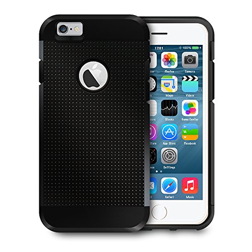 iPhone 6 Case, Mpow® Tough Armor Case for iPhone 6 (4.7-Inch) - Double Layer Shock Absorbing Cover - Black, only $6.99, after using coupon code