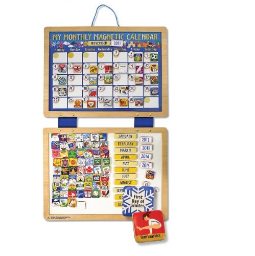 Melissa & Doug Deluxe Wooden Magnetic Calendar With 134 Magnets only $9.99