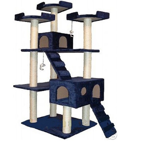 Go Pet Club Cat Tree, 50W x 26L x 72H, Blue, only $95.69, free shipping