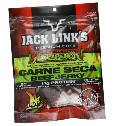 Jack Link's Beef Jerky, Jalapeno Carne Seca, 3.25-Ounce Bags (Pack of 4) by Jack Links, only $3.69, free shipping