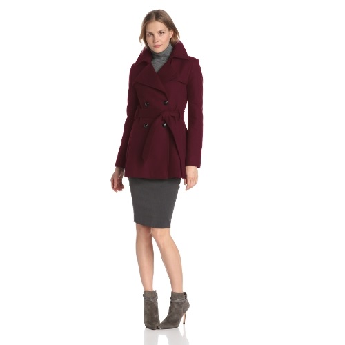 Via Spiga Women's Double Breasted Wool Trench Coat, only $89.99, free shipping
