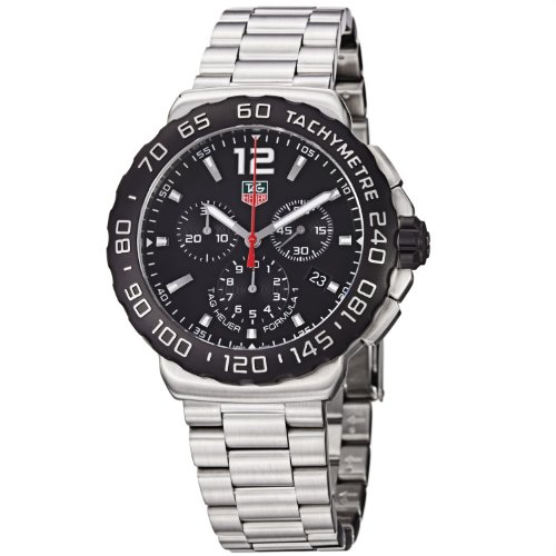 Amazon-Only $899.99 TAG Heuer Men's CAU1110.BA0858 Formula 1 Black Dial Chronograph Steel Watch