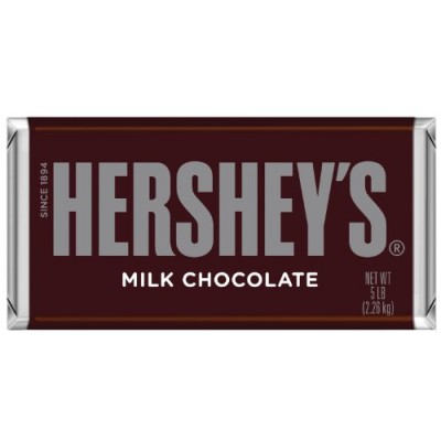 史低价！比闪购还便宜，速抢！世界上最大的Hershey's牛奶巧克力，5磅，结账自动再减50%后仅售$21.10，免运费