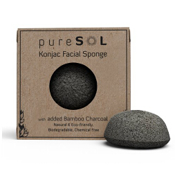 pureSOL Konjac Facial Sponge - Activated Charcoal, only $8.54, free shipping after using SS