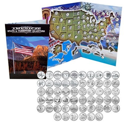 1999 - 2009 Complete Uncirculated State Quarter Set with Folder  $44.99 (55%off) & FREE Shipping