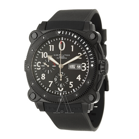 Ashford-$718 Hamilton H78686333 Men's Khaki Navy BeLOWZERO Auto Chrono Watch