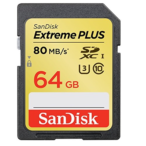 SanDisk Extreme Plus 64GB UHS-1/U3 SDXC Memory Card Up To 80MB/s, Frustration-Free- SDSDXS-064G-AFFP (Label May Change) $39.99