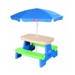 史低價！Little Tikes兒童野餐桌椅帶陽傘$42.99 免運費