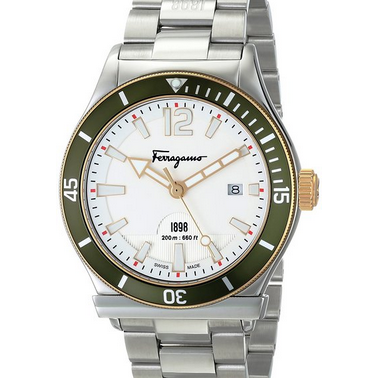 Salvatore Ferragamo Men's FF3150014 FERRAGAMO 1898 SPORT Analog Display Swiss Quartz Silver Watch  $912.24(39%off)