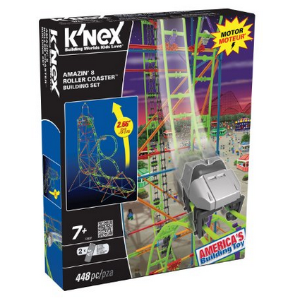  K'NEX  8 Coaster 梦幻过山车游乐套装，原价$32.99，现仅售$16.94