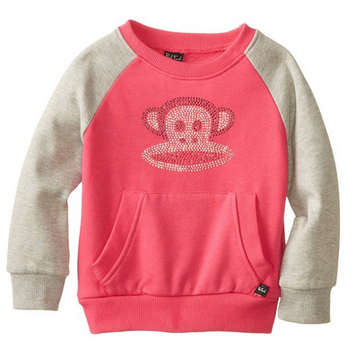 Paul Frank Little Girls' Rhinestone Julius Fleece Pullover Sweatshirt  $23.70 (39%off)