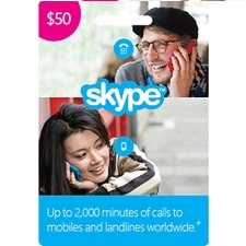 save 50% on Skype  Prepaid Credit