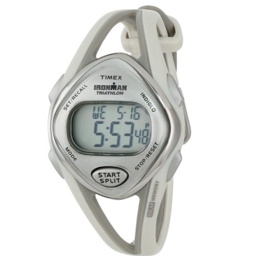 Timex Women's T5K026 Ironman Sleek 50-Lap Light Gray Resin Strap Watch, only $17.64