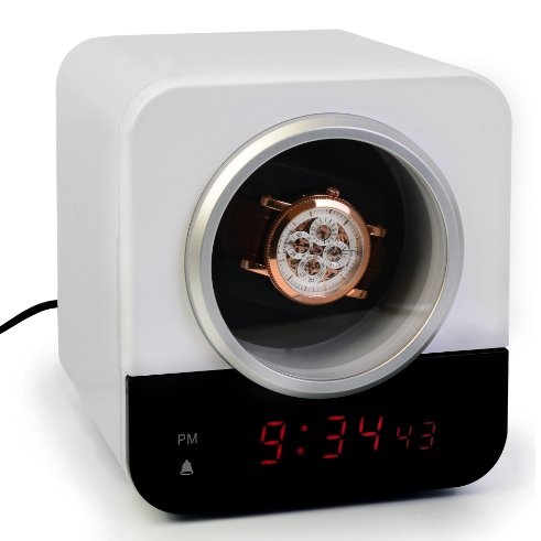 Precision Watch Winder for Single Automatic Timepiece - w/Built-In IC Timer & Red LED Alarm Clock - by Ivation™, only $44.95, free shipping after using coupon code 