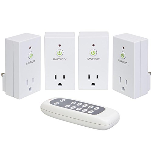 Ivation Programmable Wireless Remote Control 110V AC Plug in Outlet Switch Socket - 4 Pack - for Use With All Electronics, Appliances, only $19.99 after using coupon code