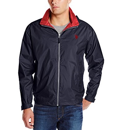 U.S. Polo Assn. Men's Solid Windbreaker with Hood, only $21.99