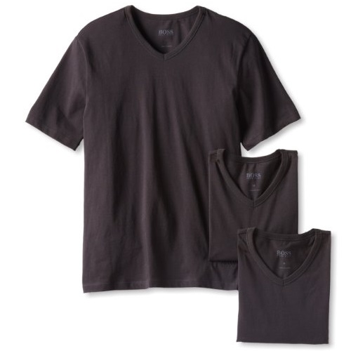HUGO BOSS 男士纯棉V领T恤，3件装，原价$37.00，现仅售$21.59 