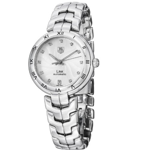 史低價！TAG Heuer 豪雅 林肯女士系列WAT2311.BA0956女士鑲鑽自動機械手錶，原價$4,300.00，現僅售$1,495.00，免運費。或僅售$1,395.00