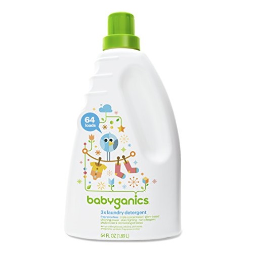 Babyganics 3x Baby Laundry Detergent, Fragrance Free, 64oz Bottle, only $7.04, free shipping after clipping coupon and using Subscribe and Save service