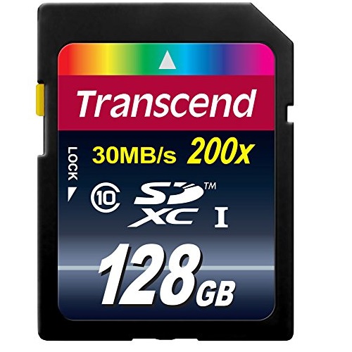 Transcend 128 GB Class 10 SDXC Flash Memory Card (TS128GSDXC10E), only $54.99, free shipping