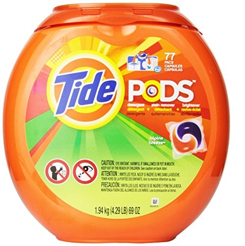 Amazon-Tide Pods Laundry Detergent Alpine Breeze Scent 77 Count 1.94 kg (4.29 lb) 69oz for $13.78