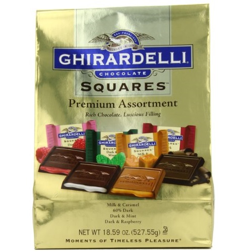 Ghirardelli吉尔德利（金鹰） SQUARES多种口味巧克力，18.59oz装，现点击coupon后仅售$8.49