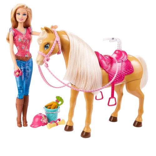 Barbie Feed & Cuddle Tawny Horse and Doll Playset, only $26.99