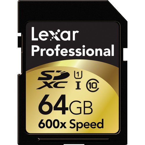 Lexar Professional 600x 64GB SDXC UHS-I Flash Memory Card LSD64GCRBNA600, only $36.99 , free shipping