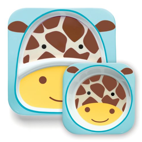 Amazon-Only $9.59 Skip Hop Zoo Melamine Dinner Set, Giraffe