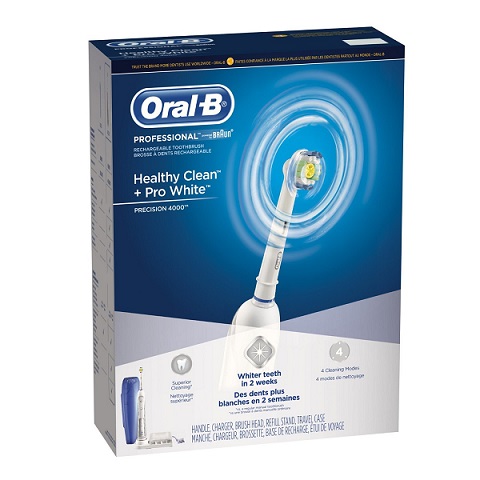 Oral-B歐樂B ProWhite Precision 4000 頭電動牙刷，原價$124.99，現點擊coupon后僅售$45.99，免運費
